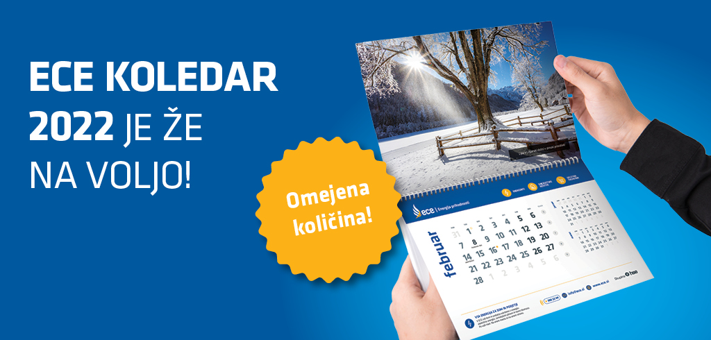 ECE koledar za leto 2022 s pokrajinskimi fotografijami fotografa Jošta Gantarja
